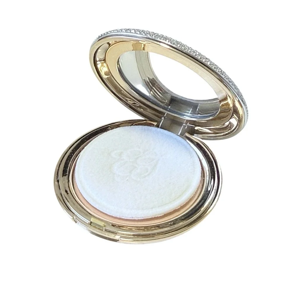 Elizabeth Taylor Light Translucent Pressed Powder Compact w‎ Mirror .30 OZ VTG